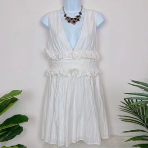 BELLEVUE THE LABEL |JOYCE FIT FLAIRE DRESS |SIZE M | COLOR White